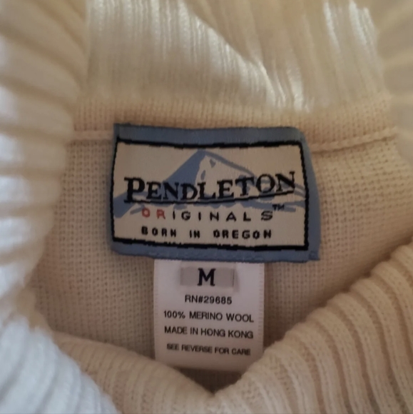 Signature Pendleton Glacier Park Turtleneck Merino Wool 🦙 Sunset Stripe - Picture 3 of 3
